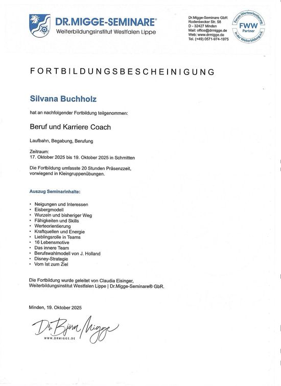 Fortbildung Sinnorientiertes Coaching